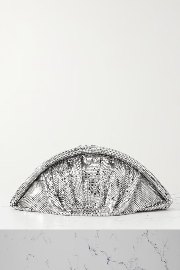 Studded Mesh Clutch from Rabanne