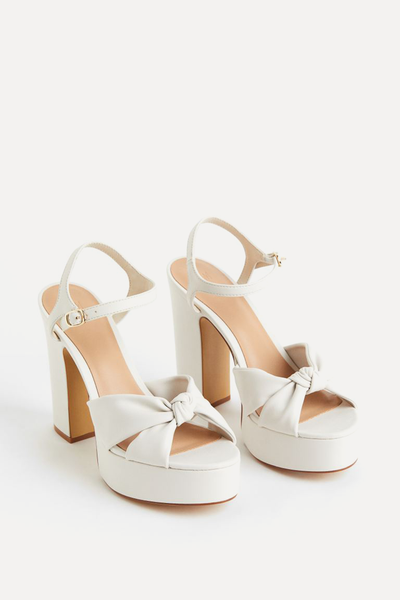 Knot Detailed Platform Sandals