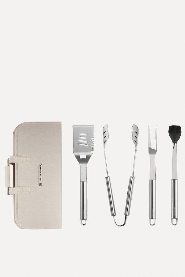 Set Of 4 Outdoor Stainless Steel BBQ Utensils With Carry Bag from Le Creuset 