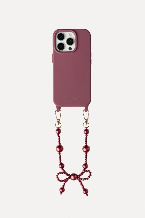 Burgundy Phone Case + Phone Wristlet Strap from Cordée Cases