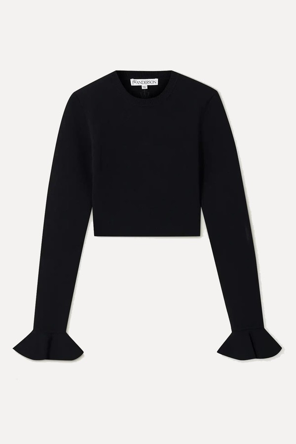 Cropped Ruffled Sleeve Jumper from JW Anderson