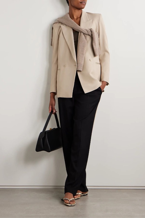 Emilio Double-Breasted Wool-Blend Twill Blazer