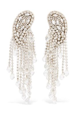 Crystal, Glass & Silk-Blend Satin Clip Earrings from Etro