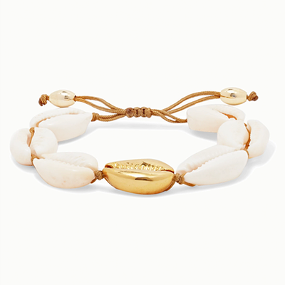 Large Puka Gold-Plated & Shell Bracelet from Tohum