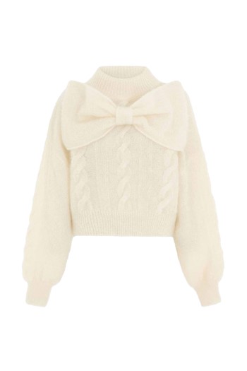 Winona Cable Bow Jumper from Hayley Menzies