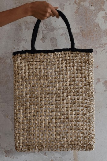 Toby Bag IV in Natural & Black from Uri Studio