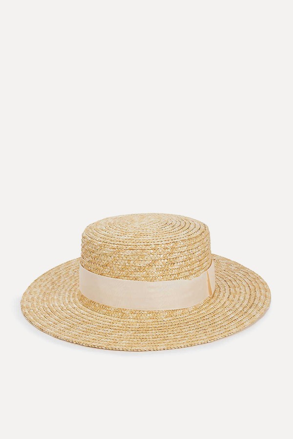 Ribbon Embellished Straw Hat from Boutique Bonita