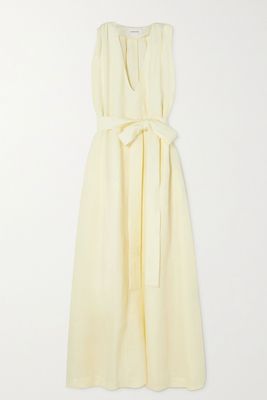 Marigot Belted Organic Linen Maxi Dress from Bondi Born + NET SUSTAIN 