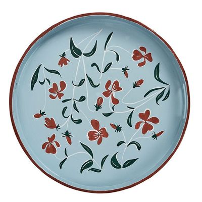 Hand-Painted Floral Trays