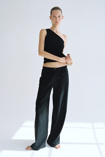 Linen-Blend Trousers