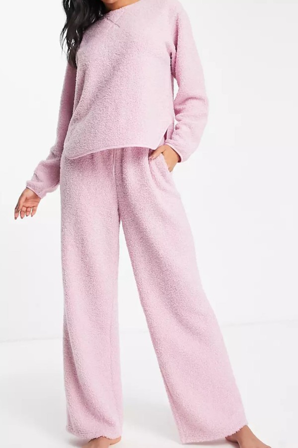 Lounge Borg Sweat & Trouser Set from ASOS Design