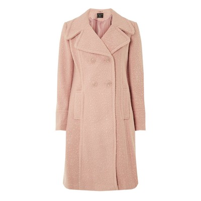 Blush Boucle Midi Coat