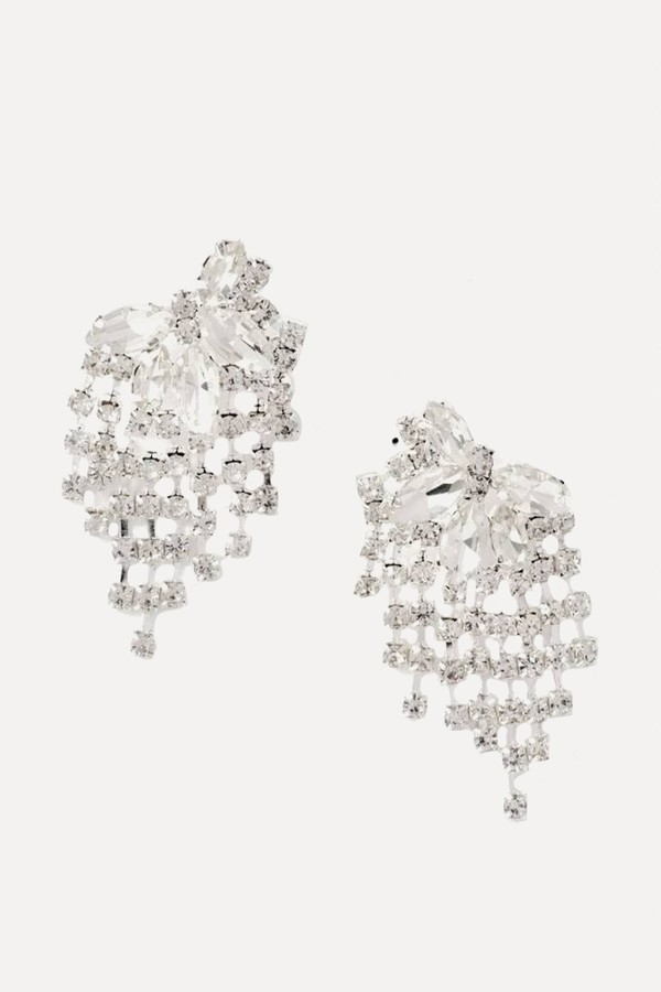 Silver Tone Statement Crystal Earrings from Mint Velvet