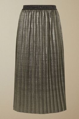 Gretta Metallic Pleated Midi Skirt from Ted Baker