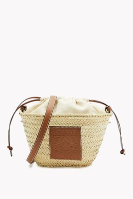 Canvas & Raffia Basket Bag from Loewe