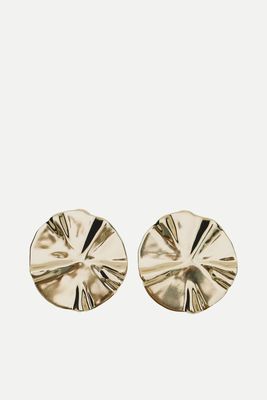 Earrings With Textured Piece Detail from Massimo Dutti