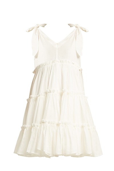 Tiered Ruffle Ramie Mini Dress from Innika Choo