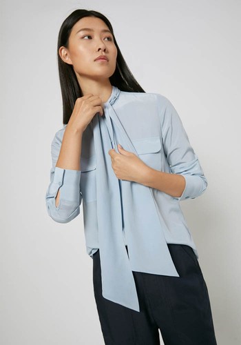 Zenna Silk Shirt In Blue Fog  from Equipment 