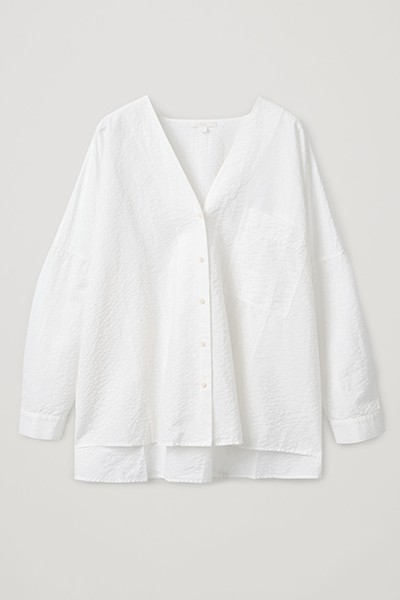 Cotton-Linen V-Neck Shirt from COS