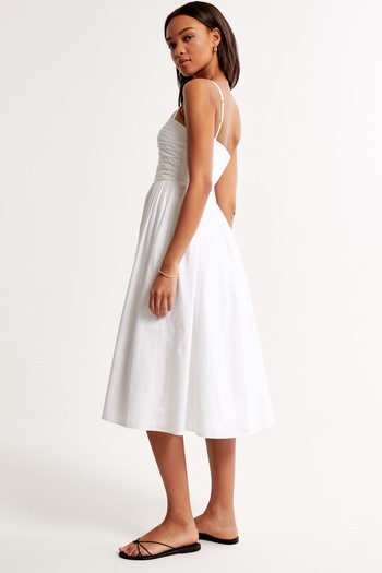 Emerson Poplin Wide Strap Midi Dress