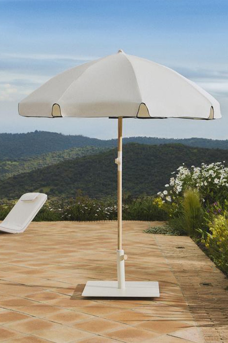 Ash Beach Umbrella With Contrast Trim from Zara Home