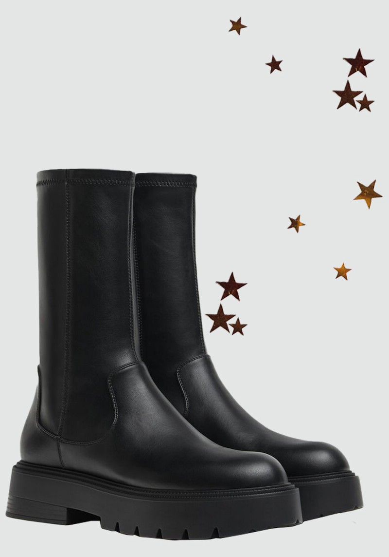 Fitted Platform Ankle Boots from Bershka