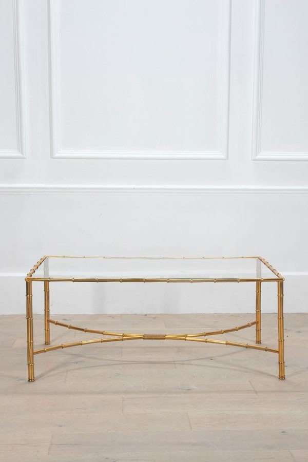 Antique Mid-Century French Brass Coffee Table from Lorfords