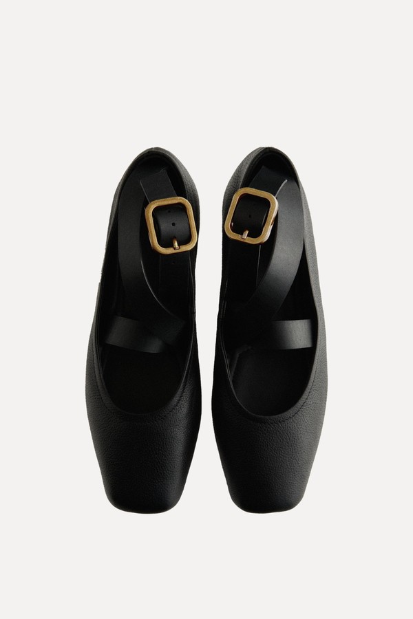 Square-Toe Ballet Flats from Massimo Dutti