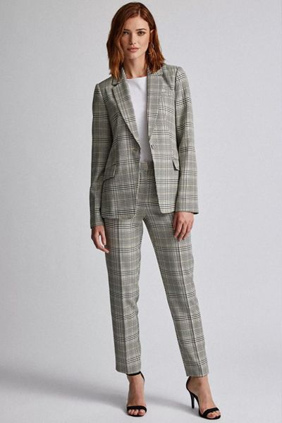 Tall Multi Coloured Check Print Blazer