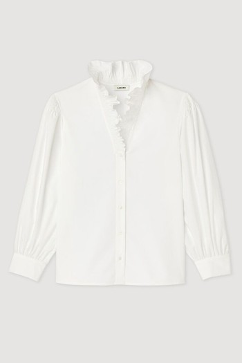 Cotton Shirt With Fancy Collar from Sandro