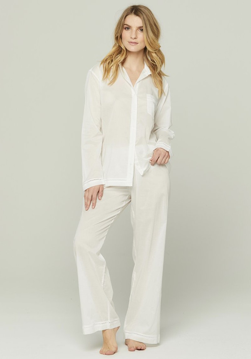 Classic Style Pajama Set With Lace Details from Pour Les Femmes