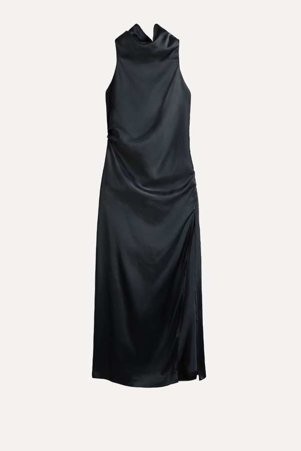 Halterneck Satin Dress