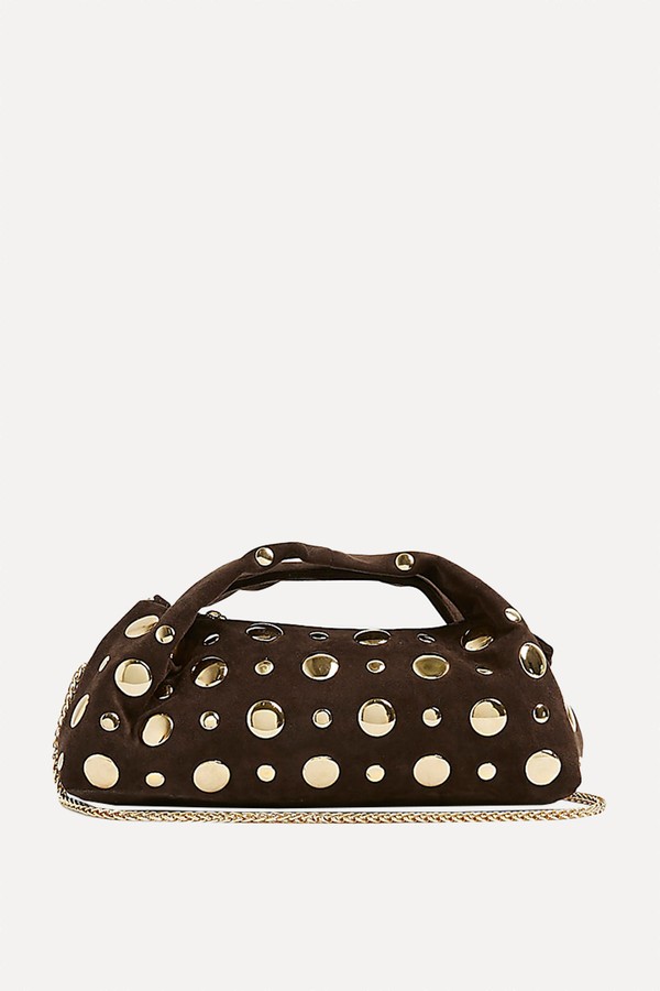 Faux Suede Studded Cross Body Bag from River Island