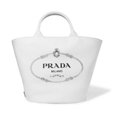Printed Canvas Tote from Prada