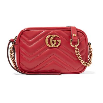 GG Marmont Mini Quilted-Leather Cross-Body Bag
