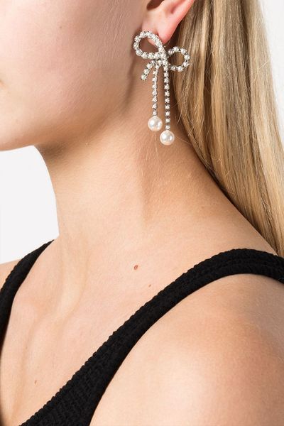 Perline Bow Detail Earrings, £359 | Jennifer Behr