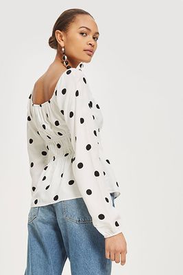 Giant Spot Print Shirred Top from Nobody’s Child
