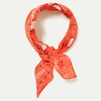 Tribal Print Bandana Orange from Zara