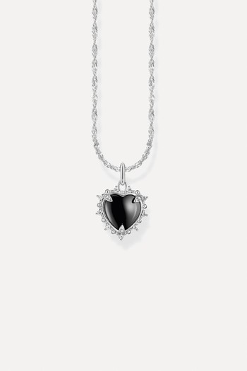 Silver Necklace With Pendant Heart Romance