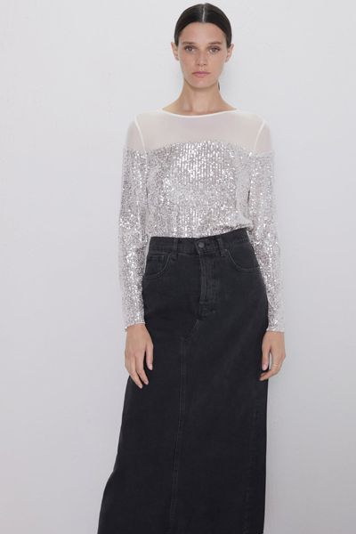 Combined Sequin Top