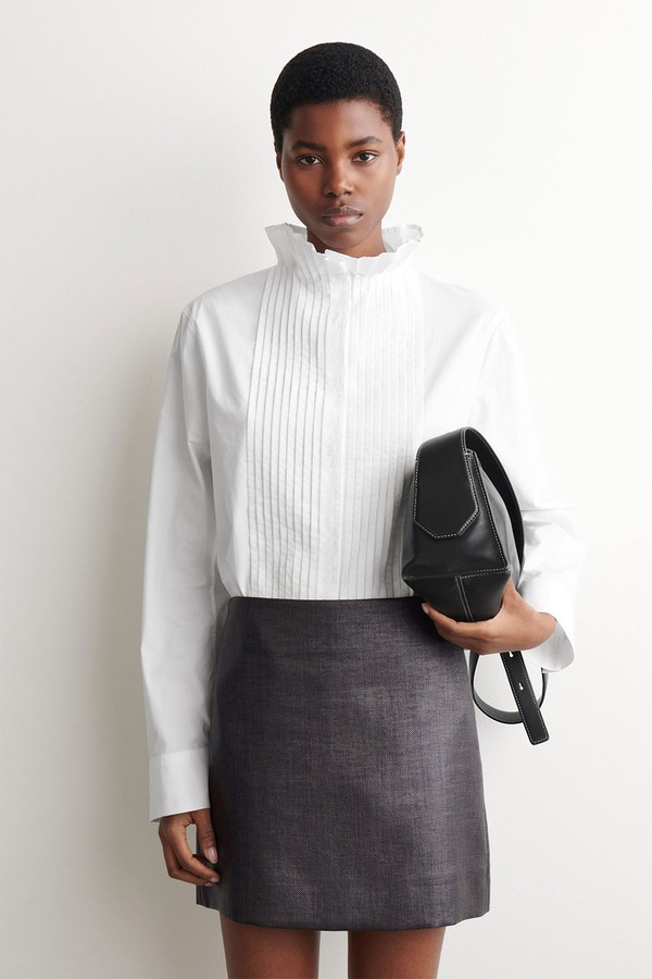 Pintuck Ruffle Blouse from  COS