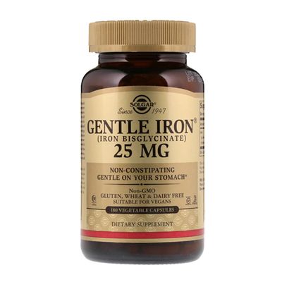 Iron 25mg Vegetable Capsules from Solgar Gentle