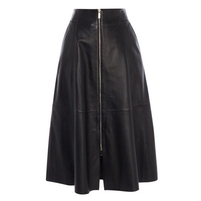 Midi Leather Skirt