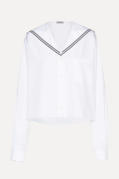 Sailor Poplin Shirt from Miu Miu