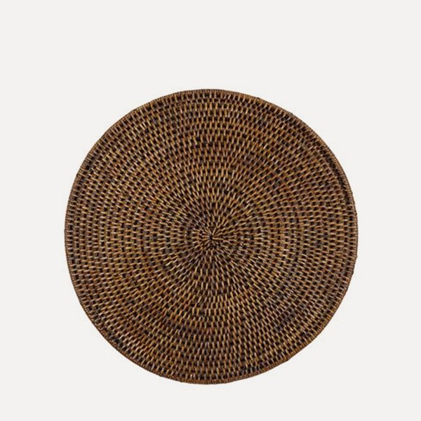 Round Rattan Placemat from Rebecca Udall
