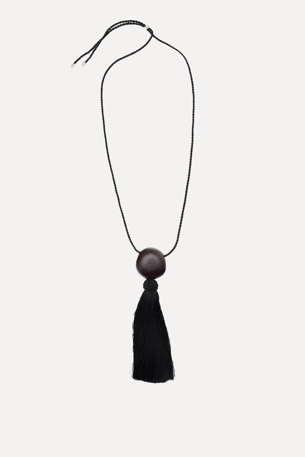 Wooden Tassel Pendant from Massimo Dutti