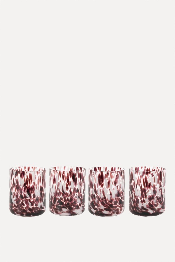 Set Of 4 Speckle Tumbler Glasses from Perch & Parrow