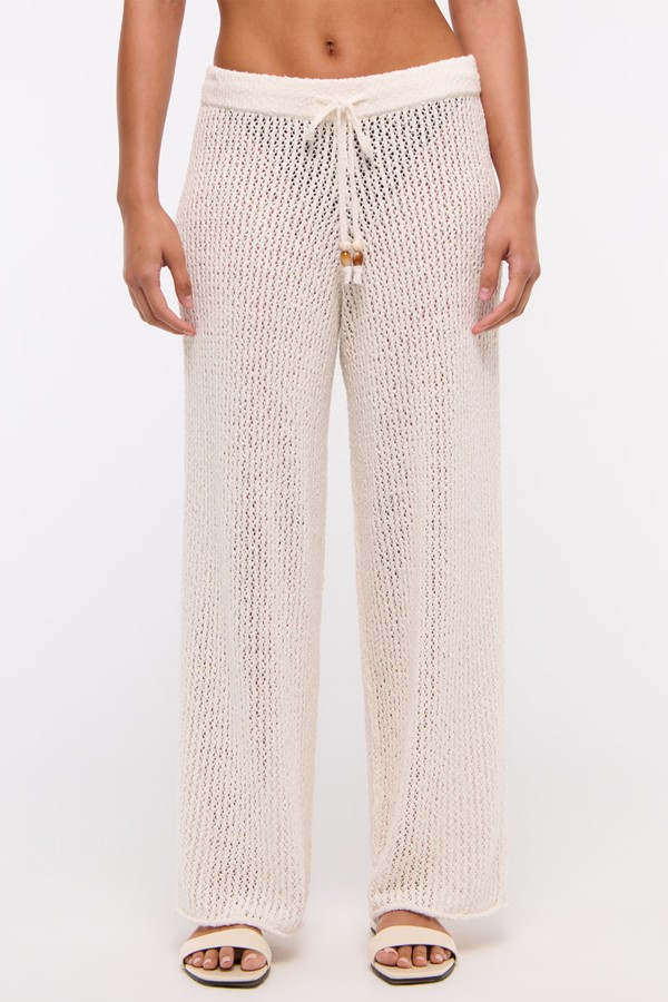 Mid Rise Crochet-Style Coverup Pants