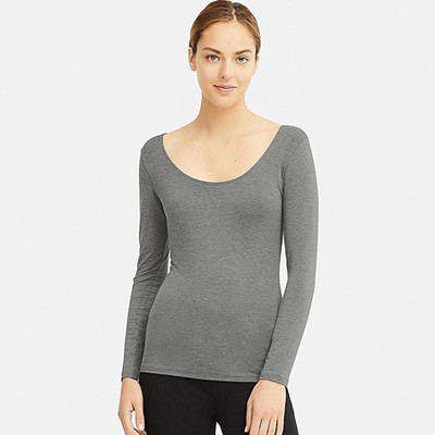 Heattech Extra Warm Scoop Neck Long Sleeved T-Shirt