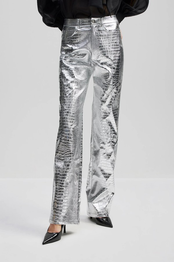 Daphne Silver Trousers from By Malina
